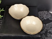 Set of 2 Lenox Embossed Leaf Sylvan Bon Bon Bowls