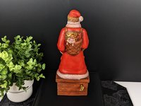 Vintage Ceramic Santa Music Box