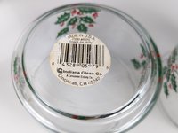 Pair of Vintage Indiana Glass Snack Jar Holly Covered Candy Jars