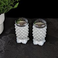 Vintage Fenton Hobnail Milk Glass Salt and Pepper Shaker Set