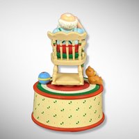 Vintage Enesco Christmas "Santa's List" Musical Wind Up Toy 'Here Comes Santa Claus'