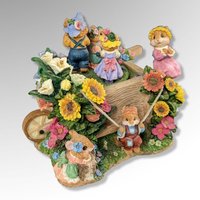 Save for John  - Vintage San Francisco Music Box Mice with Flowers Music Box