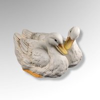 Vintage Porcelain Figurine with 2 Cuddling Geese