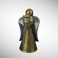Vintage Brass Angel Figurine/small Candle Holder