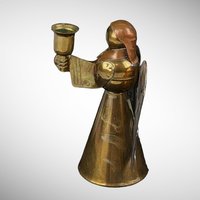 Vintage Brass Angel Figurine/small Candle Holder