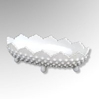 Fenton Hobnail Milk Glass Pickle Dish