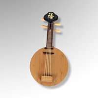 Set of 4 Vintage Mini Wood Instrument Figures