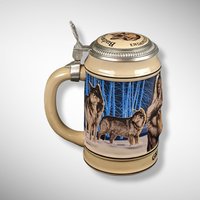 Vintage Budweiser Endangered Species Stein Gray Wolf