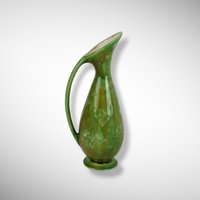Small Green Mid Century Modern Bud Vase