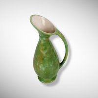 Small Green Mid Century Modern Bud Vase