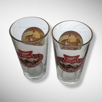 Pair of 2001 Miller High Life Friends of the Field Glasses with Deer