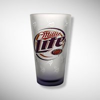 Miller Lite MN Vikings Frosted Glass