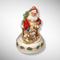 1985 Enesco Ceramic Saint Nicholas Music Box