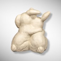 1990 Homco 'He Loves Me' Rabbits Figurine