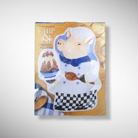 Boston Warehouse Chip and Dip French Pig Chef Serving Tray
