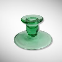 Uranium Glass Single Candlestick Holder