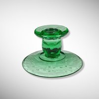 Uranium Glass Single Candlestick Holder