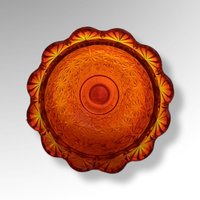 Vintage Daisy and Button Amberina Compote without Lid