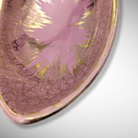 Mid Century Modern Pink and Gold Bowl Made in Germany