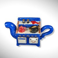 Vintage Small Stove Shaped Teapot