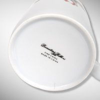 Vintage Set of 4 Poinsettia & Ribbons Fine China 12oz Mugs