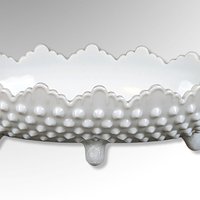 Fenton Hobnail Milk Glass Pickle Dish