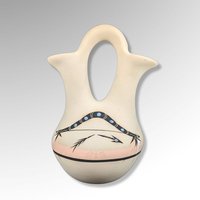 Native American Broken Arrow Pottery Wedding Vase