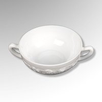 Set of 4 Anchor Hocking Vitrock Glass Cream Soup Bowl, Depression Glass