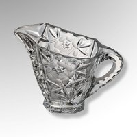 Vintage Crystal Creamer/Pitcher with Flowers