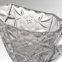 Vintage Crystal Creamer/Pitcher with Flowers