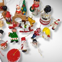 Collection of Vintage Wooden Ornaments