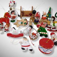 Collection of Vintage Wooden Ornaments