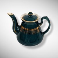 Vintage Hall Philadelphia Dark Green and Gold Teapot 080X