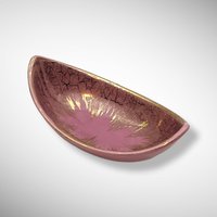 Mid Century Modern Pink and Gold Bowl Made in Germany