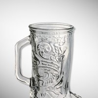 Vintage Cowboy Boot Clear Glass Mug