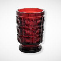 Set of 4 Ruby Red Vintage Candle Holder/Toothpick Holders