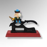 Vintage Cast Iron Nutcracker on a Wood Base