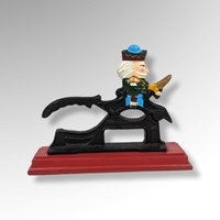 Vintage Cast Iron Nutcracker on a Wood Base