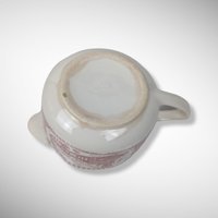 Currier and Ives Pink and White Creamer