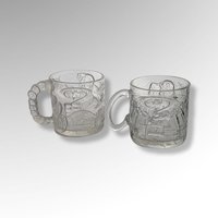 Set of 2 1995 McDonalds Batman Forever Handled Cups