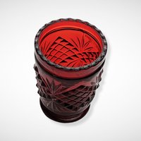 Set of 4 Ruby Red Vintage Candle Holder/Toothpick Holders