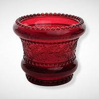 Set of 4 Ruby Red Vintage Candle Holder/Toothpick Holders