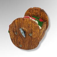 Ceramic "Not a Creature Was Stirring" Sleeping Mouse Music Box