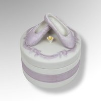 Lefton Ceramic Trinket Box with Ballerina Slippers