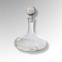 Vintage Toscany Glass Decanter with Ship