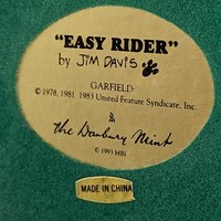 1993 Danbury Mint "Easy Rider" Garfield and Odie Figurine