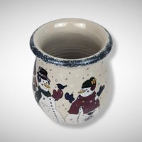 2000 Home and Garden Snowman Ceramic Utensil Holder