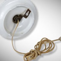 Vintage Swirl Milk Glass Electric Sconce