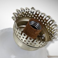 Vintage Milk Glass Hobnail Electric Hurricane Lamp