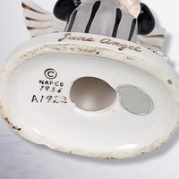 Pair of Napco 1956 June and August Angel Figurines, Made in Japan, Flawed